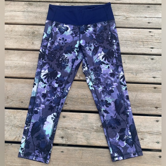 💛 Joe Fresh Active Floral Crop Leggings | Size Small - Picture 2 of 8